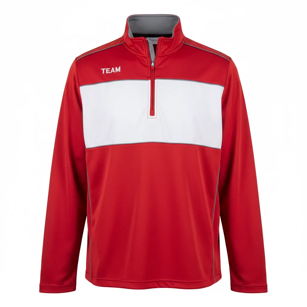 Custom Baseball Quarter Zip Pullover - Front View - KINEXA