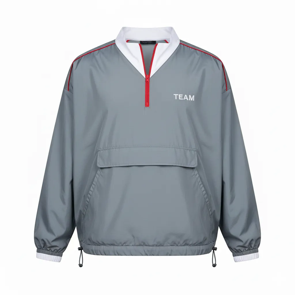 Custom Baseball Wind Pullover - Front View - KINEXA