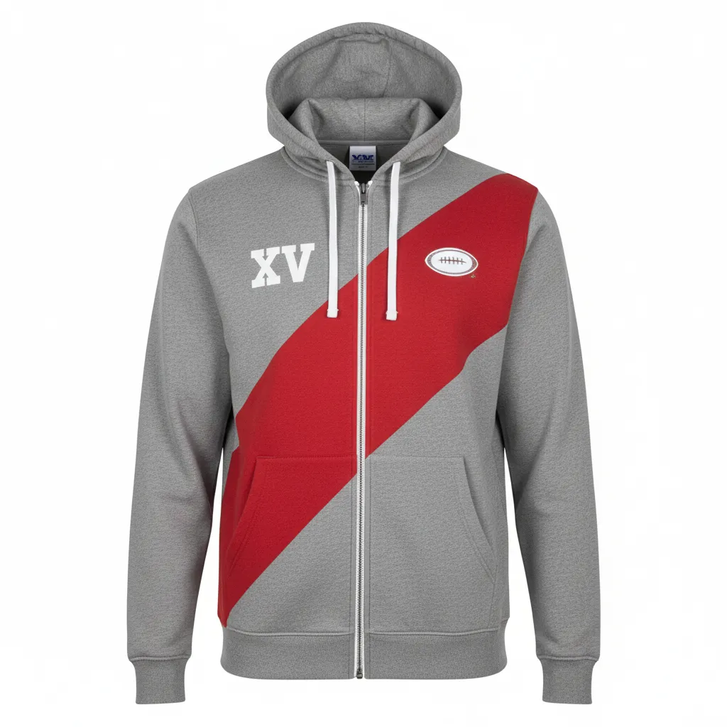 Custom Rugby Full-Zip Hoodies