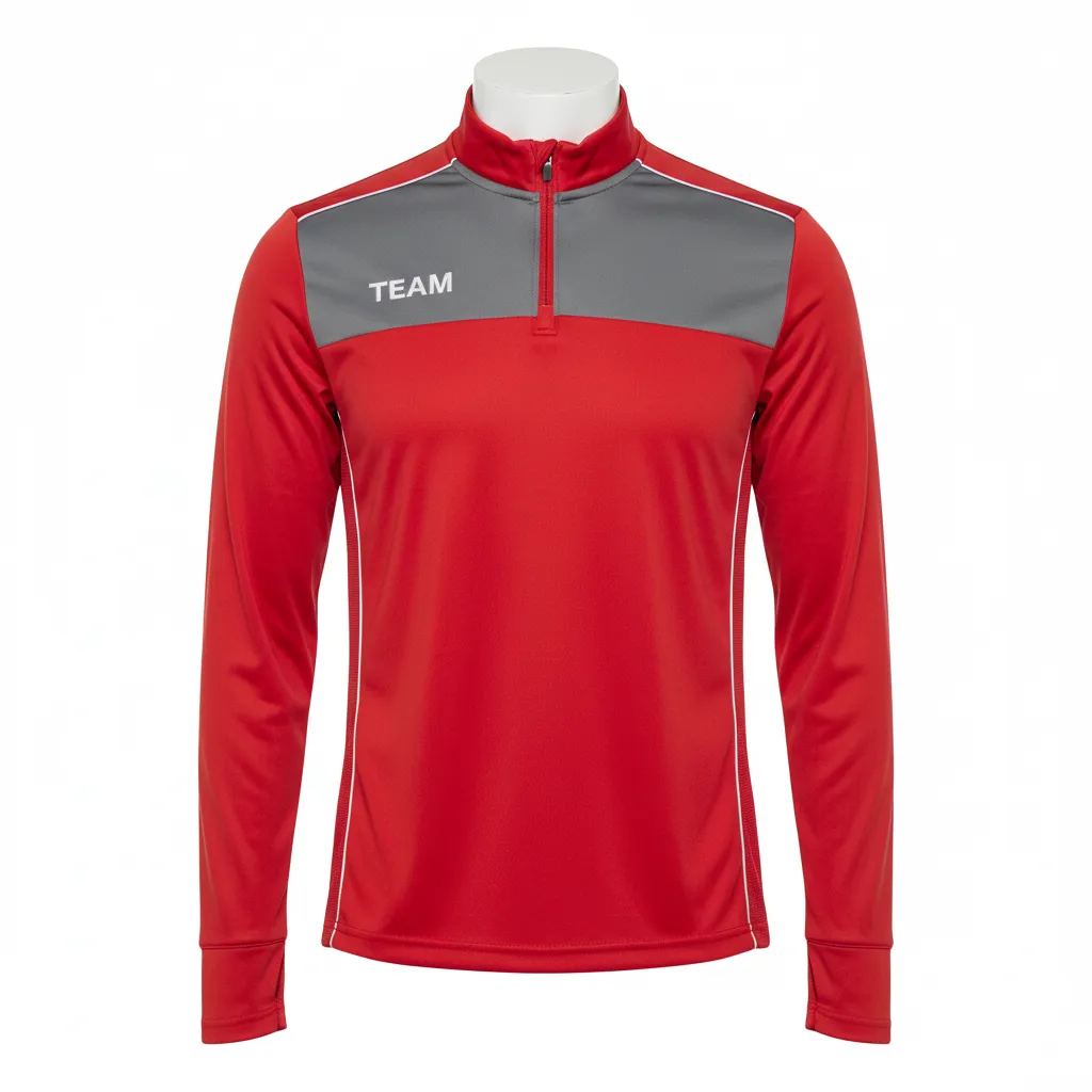 Custom Soccer Quarter Zip Training Tops - Front View - KINEXA