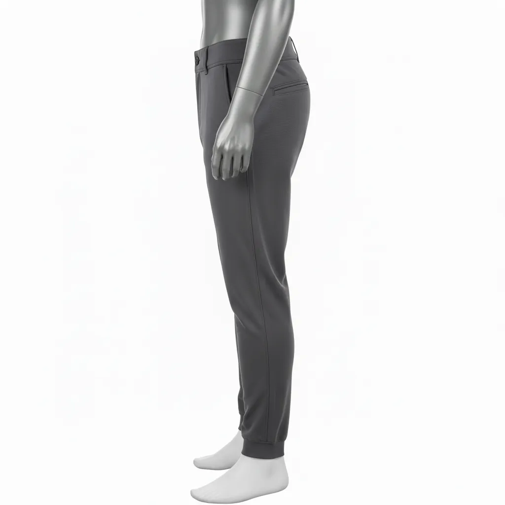Custom Baseball Ankle Length Baseball Pant - Custom Design - Charcoal Solid - Side View - Kinexa Sportswear