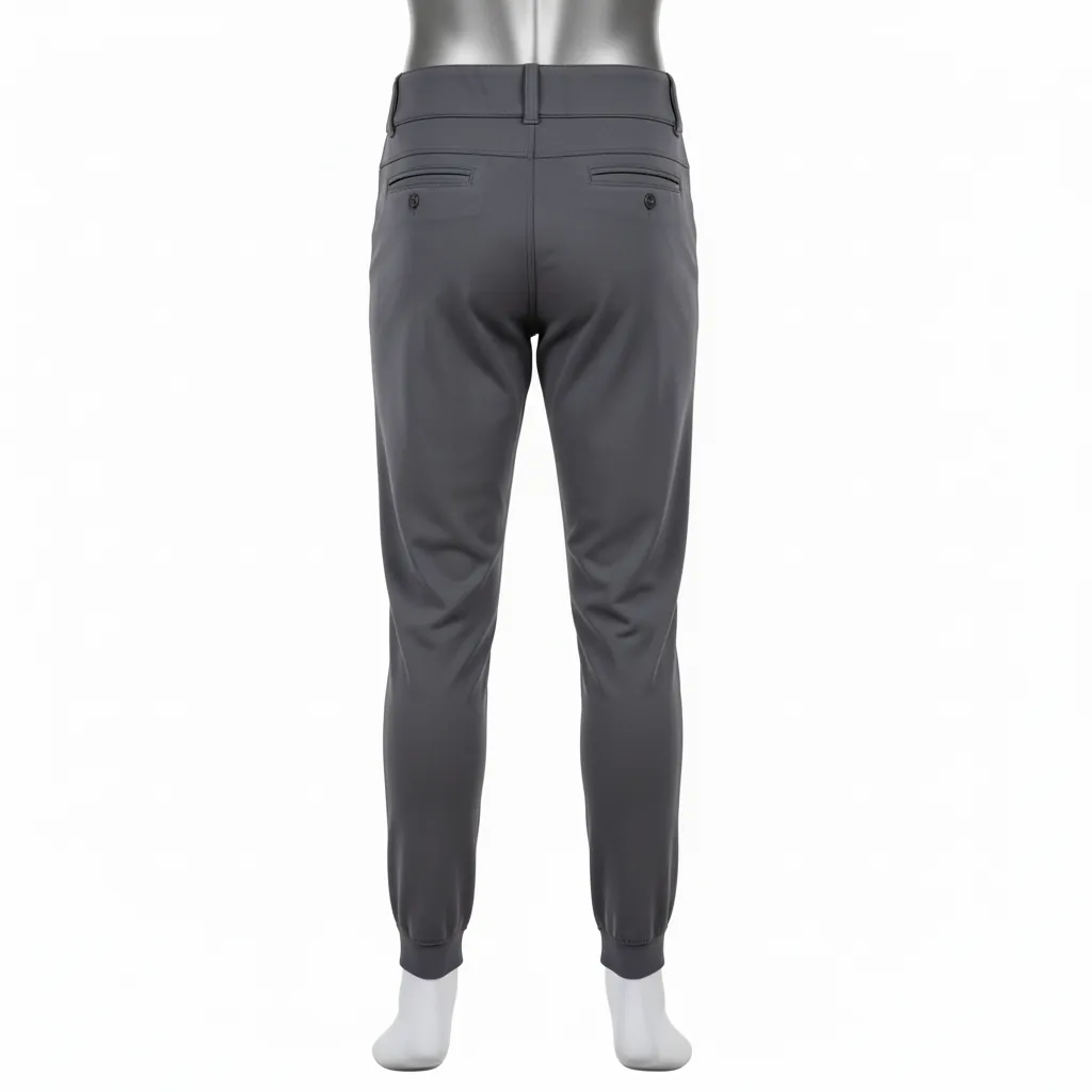 Custom Baseball Ankle Length Baseball Pant - Custom Design - Graphite Solid - Back View - Kinexa Sportswear