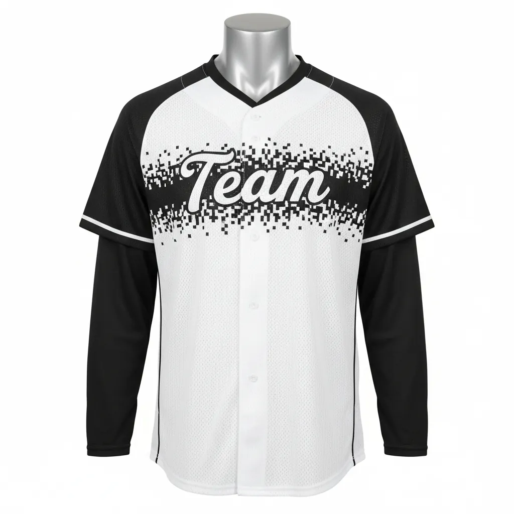 Custom Baseball Batting Practice Jersey - Black - Mesh Pixel - Front View - Kinexa Sportswear