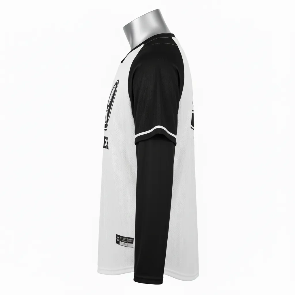 Custom Baseball Batting Practice Jersey - Black - Mesh Pixel - Side View - Kinexa Sportswear