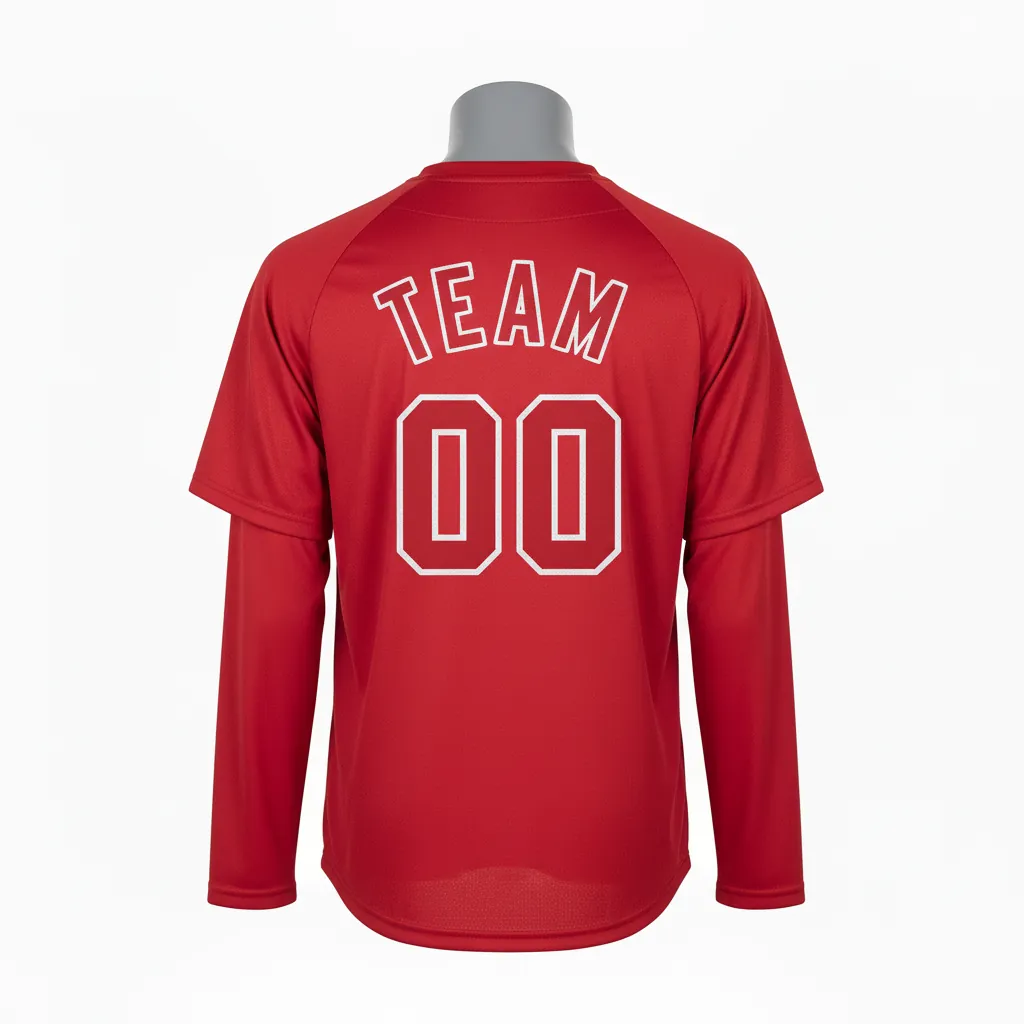 Custom Baseball Batting Practice Jersey - Custom Design - Mesh Cardinal Modern Camo - Back View - Kinexa Sportswear