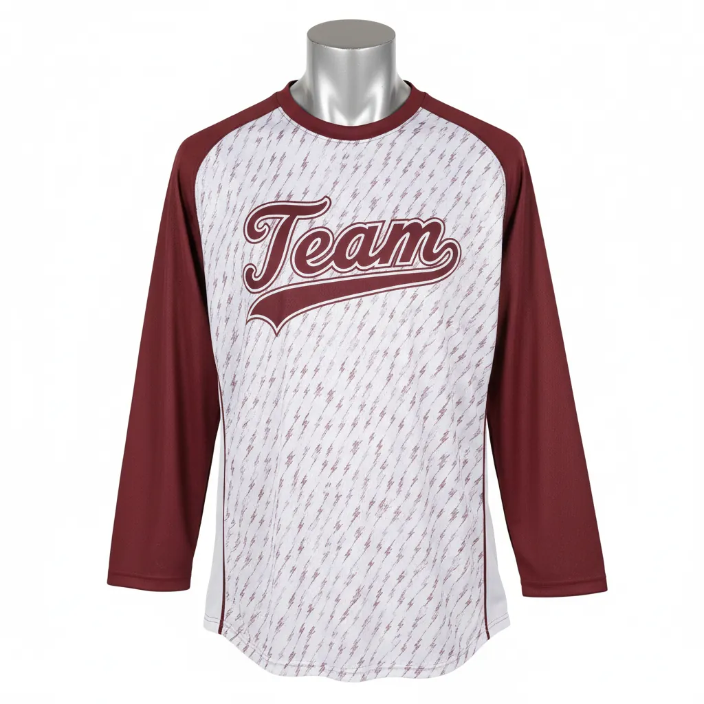 Custom Baseball Batting Practice Jersey - Maroon - Mesh Lightning - Front View - Kinexa Sportswear