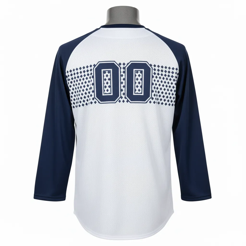 Custom Baseball Batting Practice Jersey - Navy - Mesh Diamond - Back View - Kinexa Sportswear