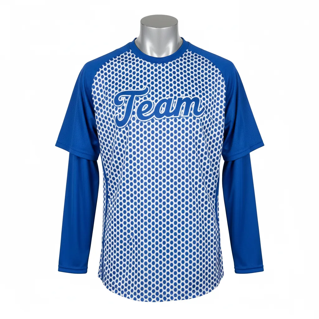 Custom Baseball Batting Practice Jersey - Blue - Mesh Royal Honeycomb - Front View - Kinexa Sportswear