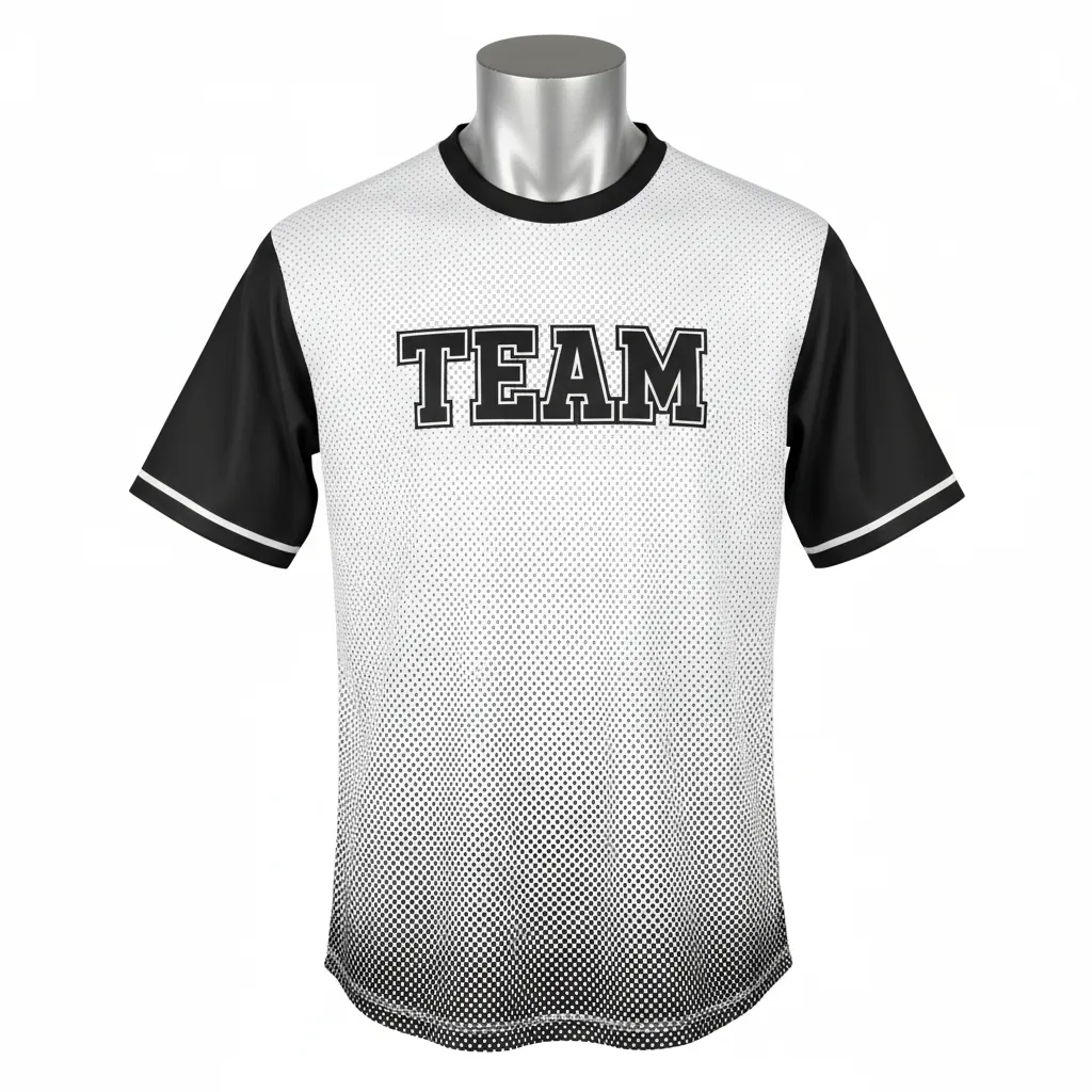 Custom Baseball Batting Practice Jersey - Black - Half Trainer Halftone - Front View - Kinexa Sportswear