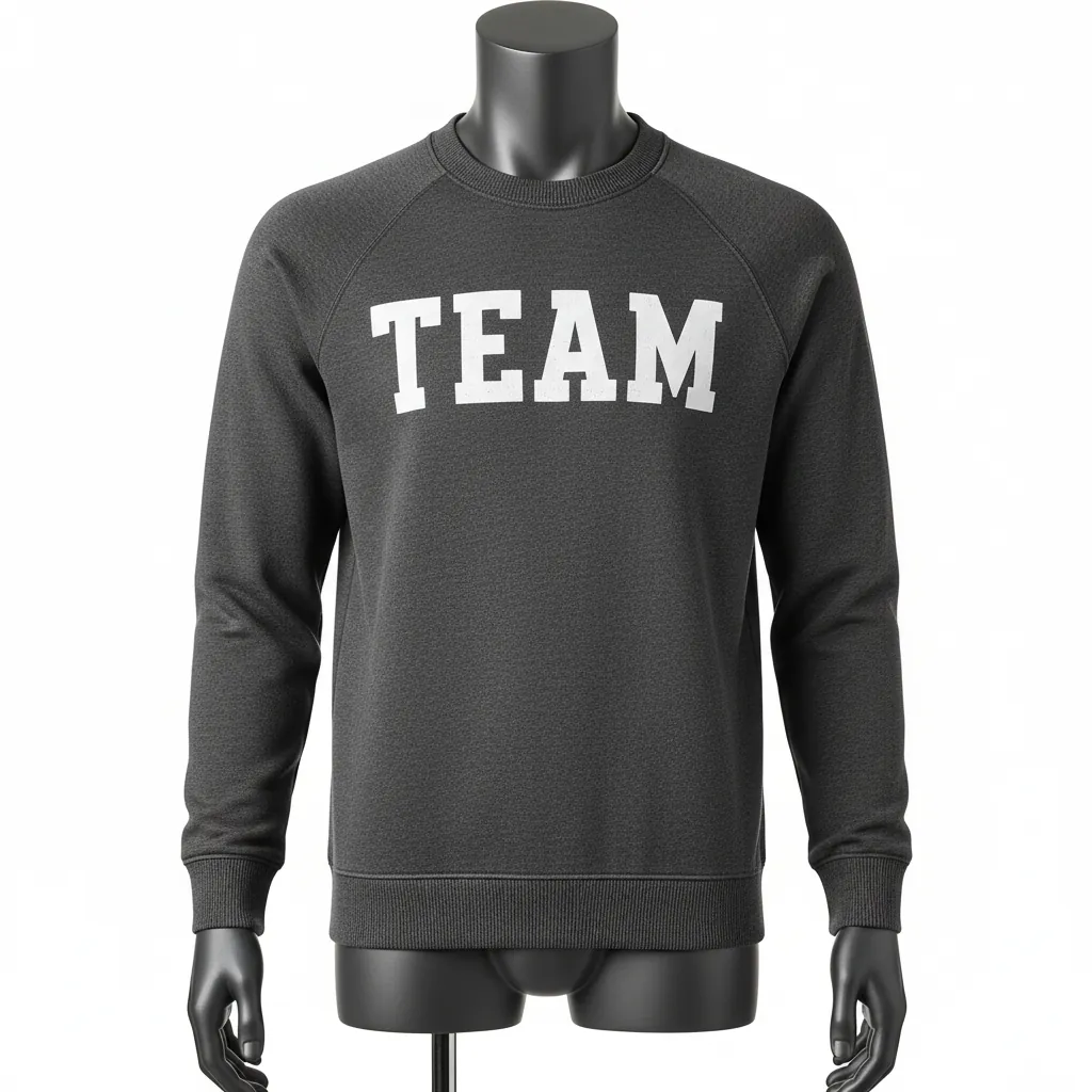 Custom Baseball Crewneck Baseball Sweatshirt - Grey - Charcoal Solid - Front View - Kinexa Sportswear