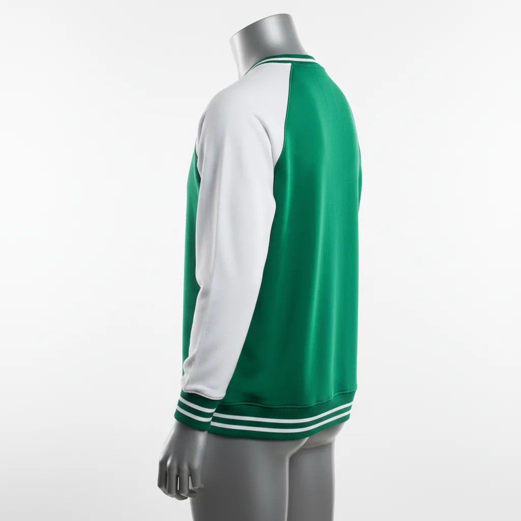 Custom Baseball Crewneck Baseball Sweatshirt - Green - Forest Solid - Back View - Kinexa Sportswear
