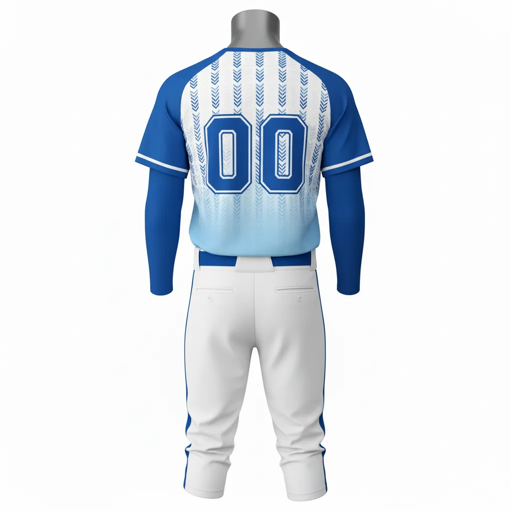 Custom Baseball Uniforms Set - Back View - KINEXA