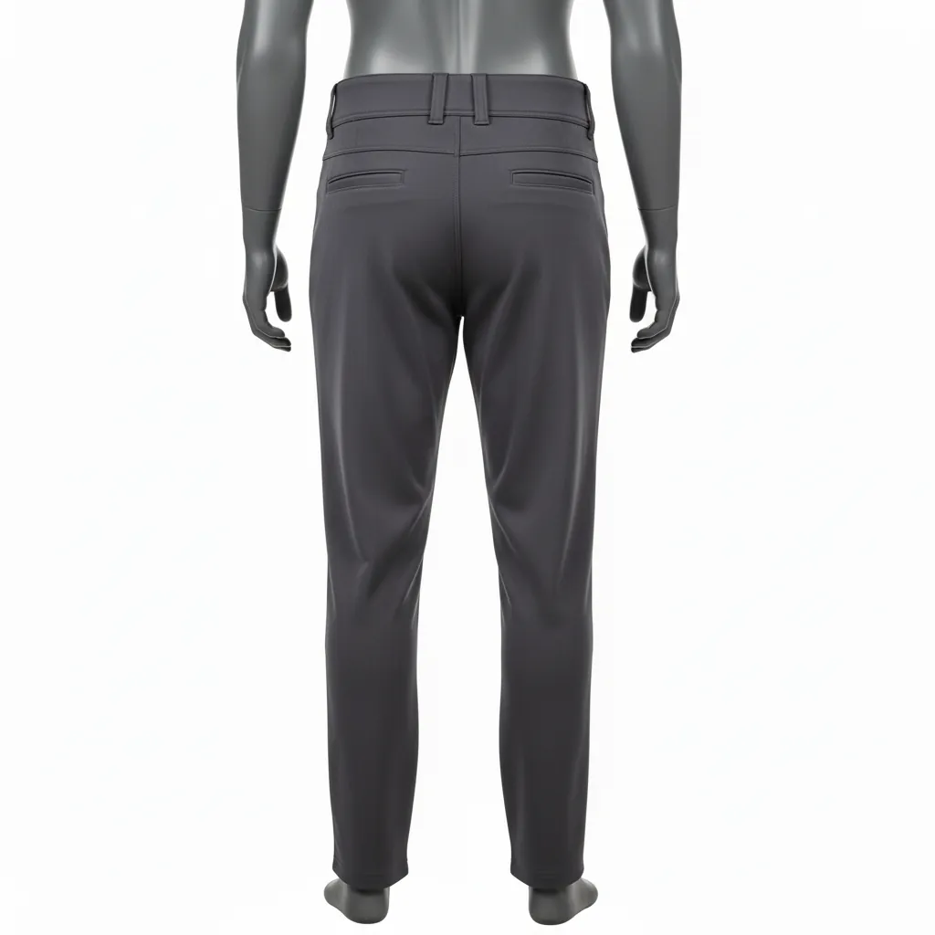 Custom Baseball Full Length Baseball Pant - Custom Design - Graphite Solid - Back View - Kinexa Sportswear
