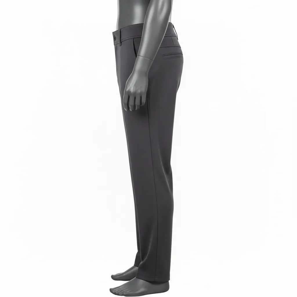 Custom Baseball Full Length Baseball Pant - Custom Design - Graphite Solid - Side View - Kinexa Sportswear