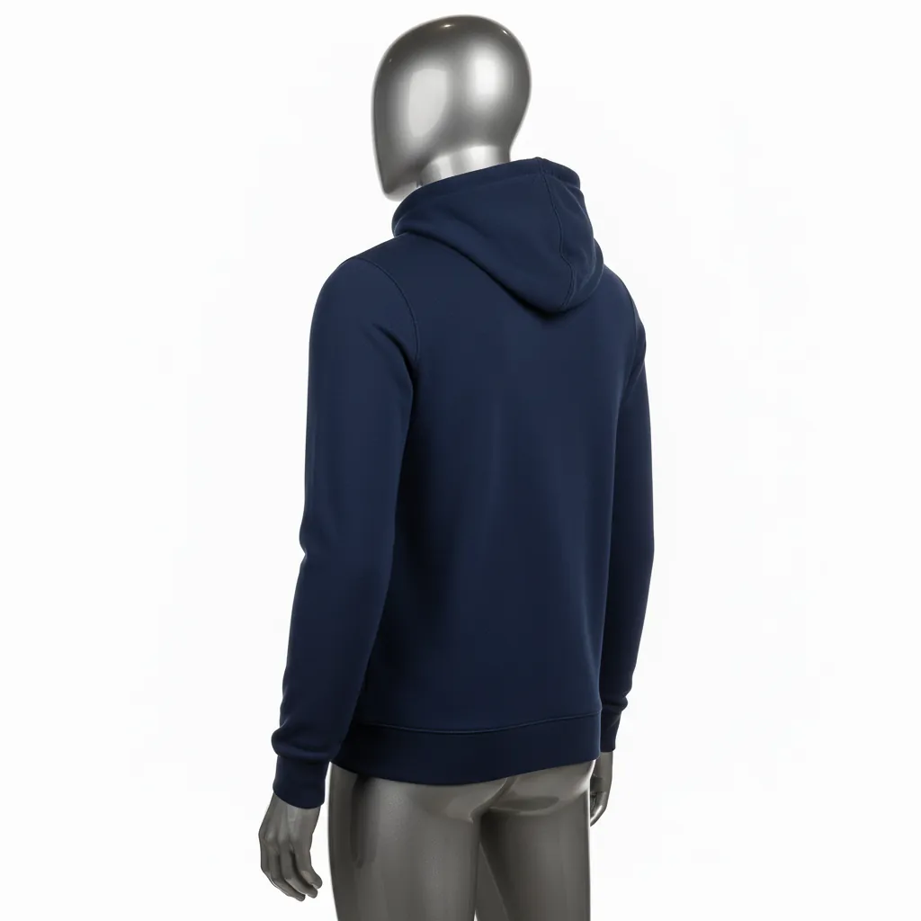 Custom Baseball Full Zip Baseball Hoodie - Navy - Fullzip Solid - Back View - Kinexa Sportswear