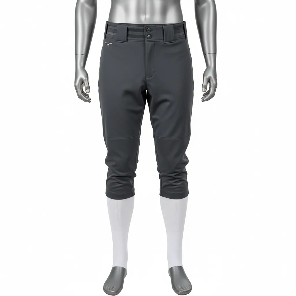 Custom Baseball Knicker Style Baseball Pant - Custom Design - Graphite Solid Modern - Front View - Kinexa Sportswear