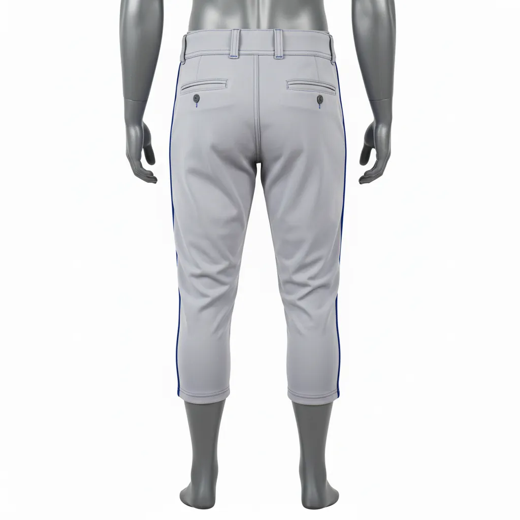 Custom Knicker Style Baseball Pants - Back View - KINEXA