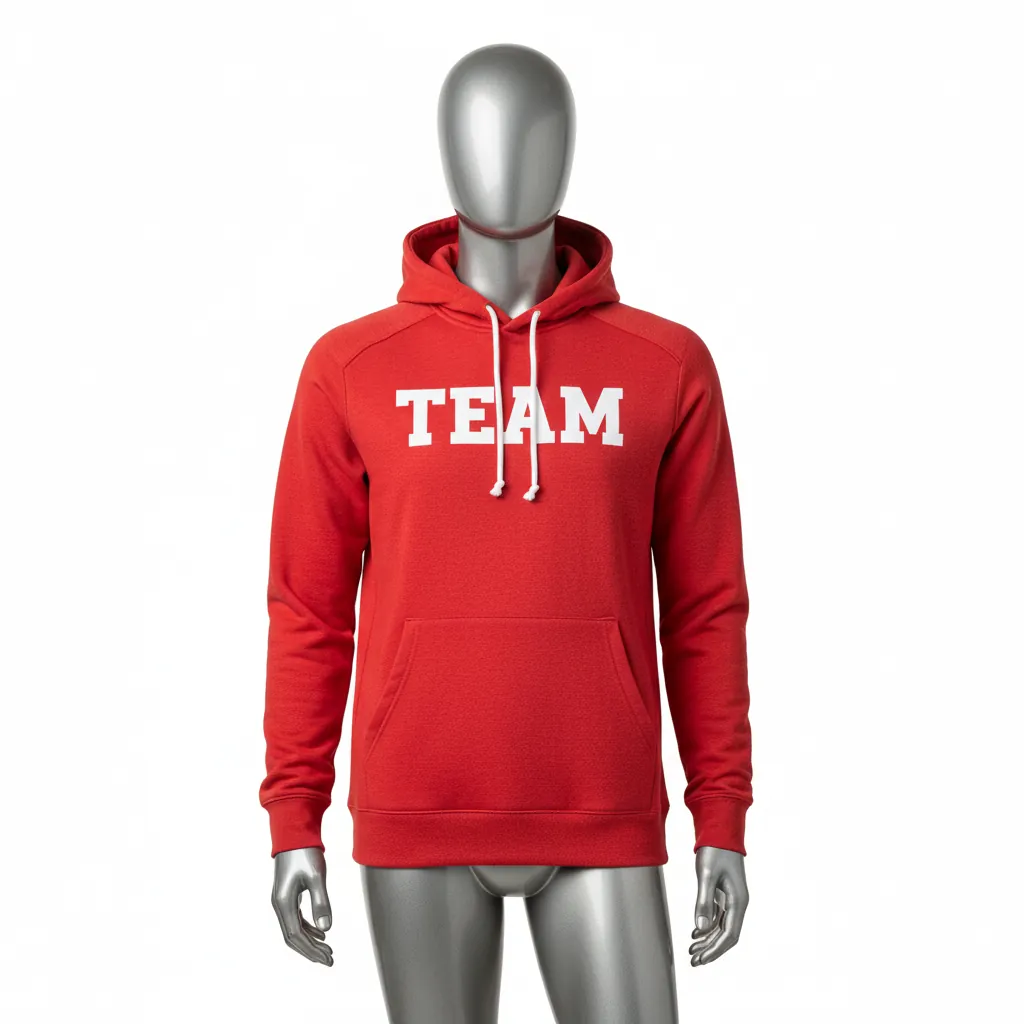 Custom Baseball Pullover Baseball Hoodie - Red - Athletic Solid - Front View - Kinexa Sportswear