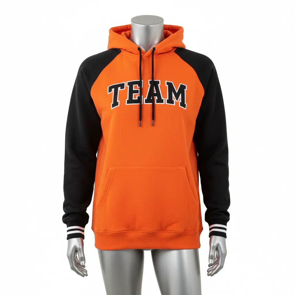 Custom Baseball Pullover Baseball Hoodie - Orange - Solid - Front View - Kinexa Sportswear