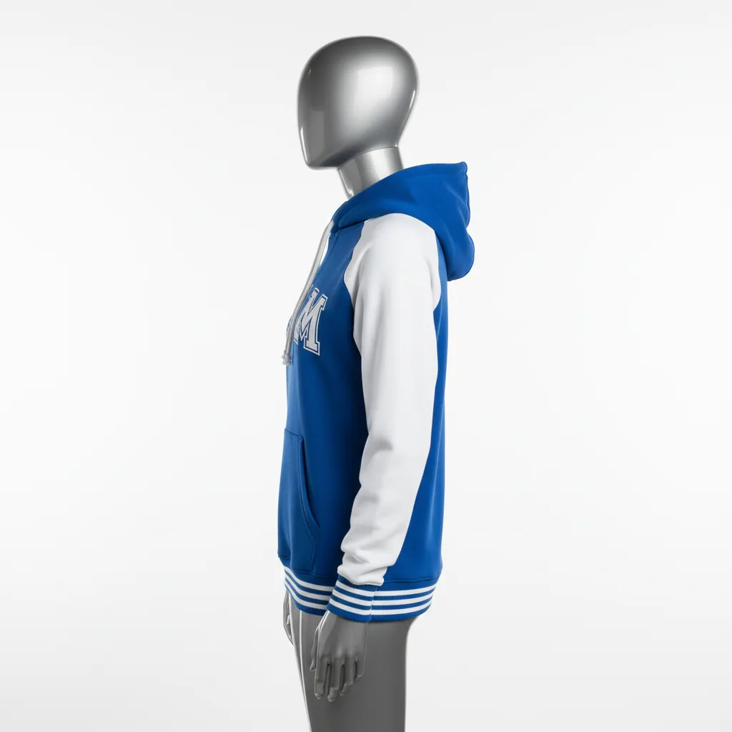 Custom Baseball Pullover Hoodies - Side View - KINEXA