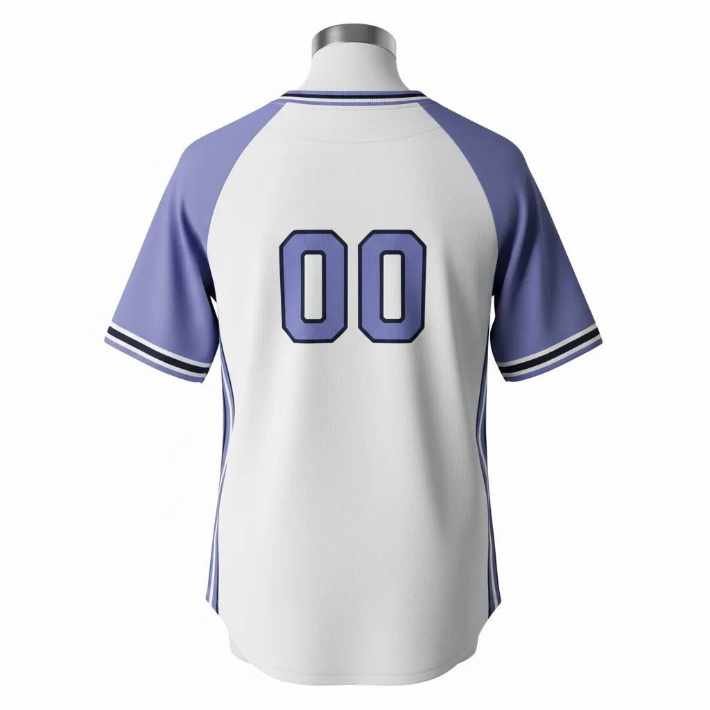 Custom Round Neck Baseball Jerseys - Back View - KINEXA