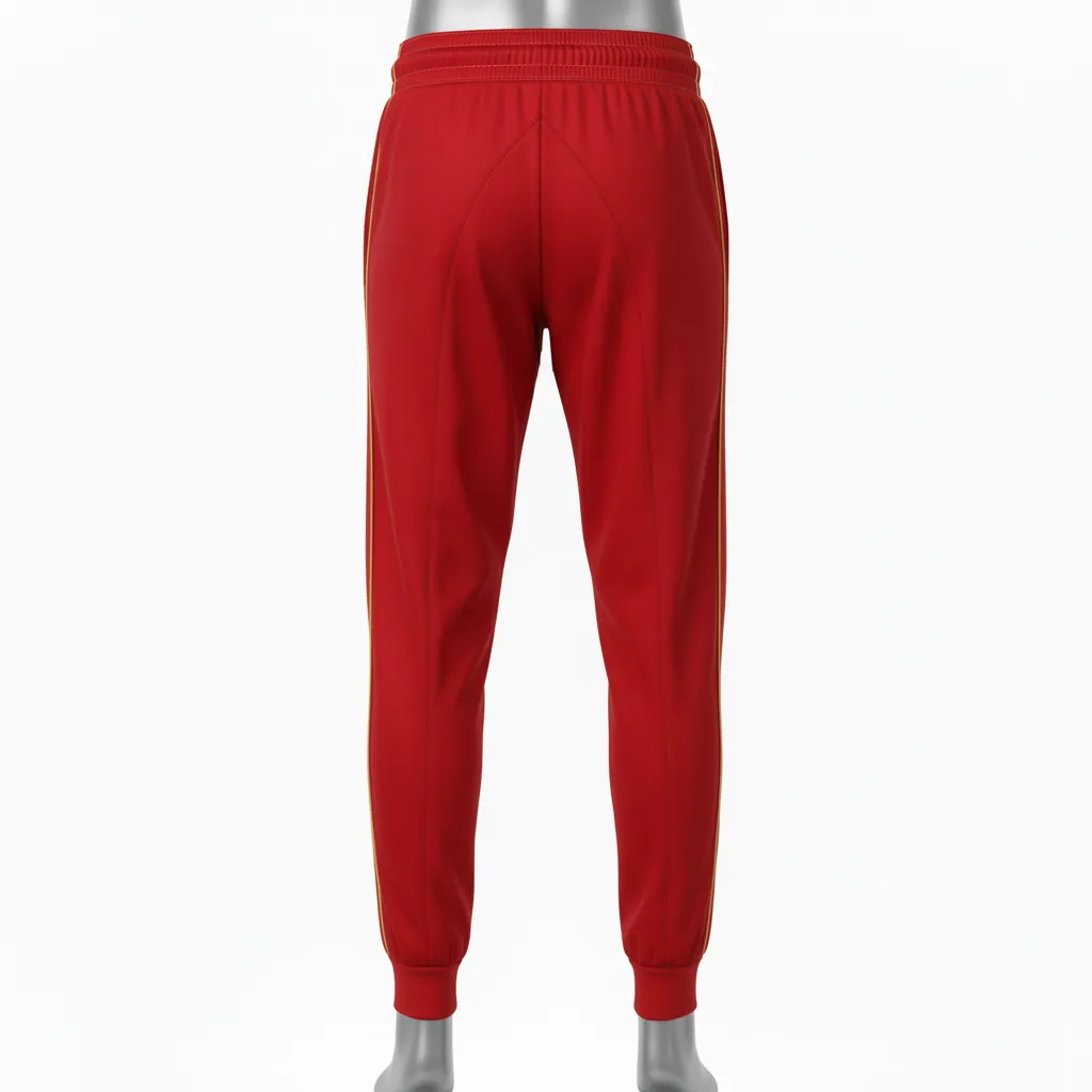 Custom Basketball Basketball Joggers - Burgundy - Solid Minimal - Back View - Kinexa Sportswear