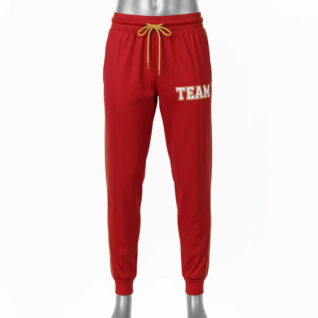 Custom Basketball Basketball Joggers - Burgundy - Solid Minimal - Front View - Kinexa Sportswear