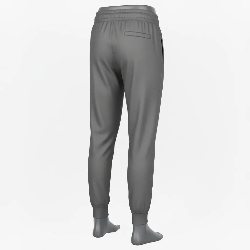 Custom Basketball Basketball Joggers - Custom Design - Charcoal Solid Minimal - Back View - Kinexa Sportswear