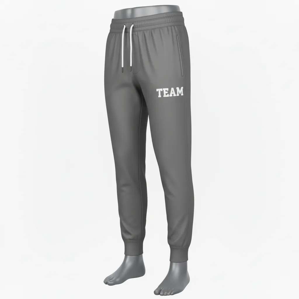Custom Basketball Basketball Joggers - Custom Design - Charcoal Solid Minimal - Front View - Kinexa Sportswear