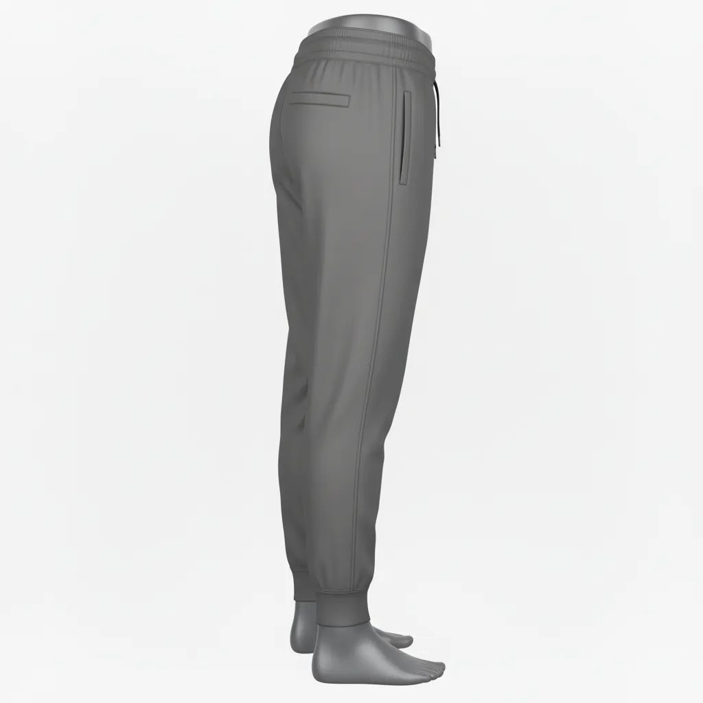 Custom Basketball Basketball Joggers - Custom Design - Charcoal Solid Minimal - Side View - Kinexa Sportswear