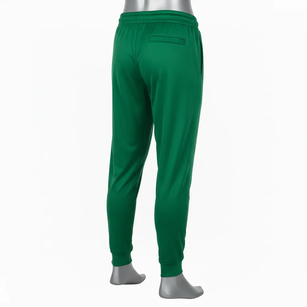 Custom Basketball Basketball Joggers - Green - Forest Solid - Back View - Kinexa Sportswear