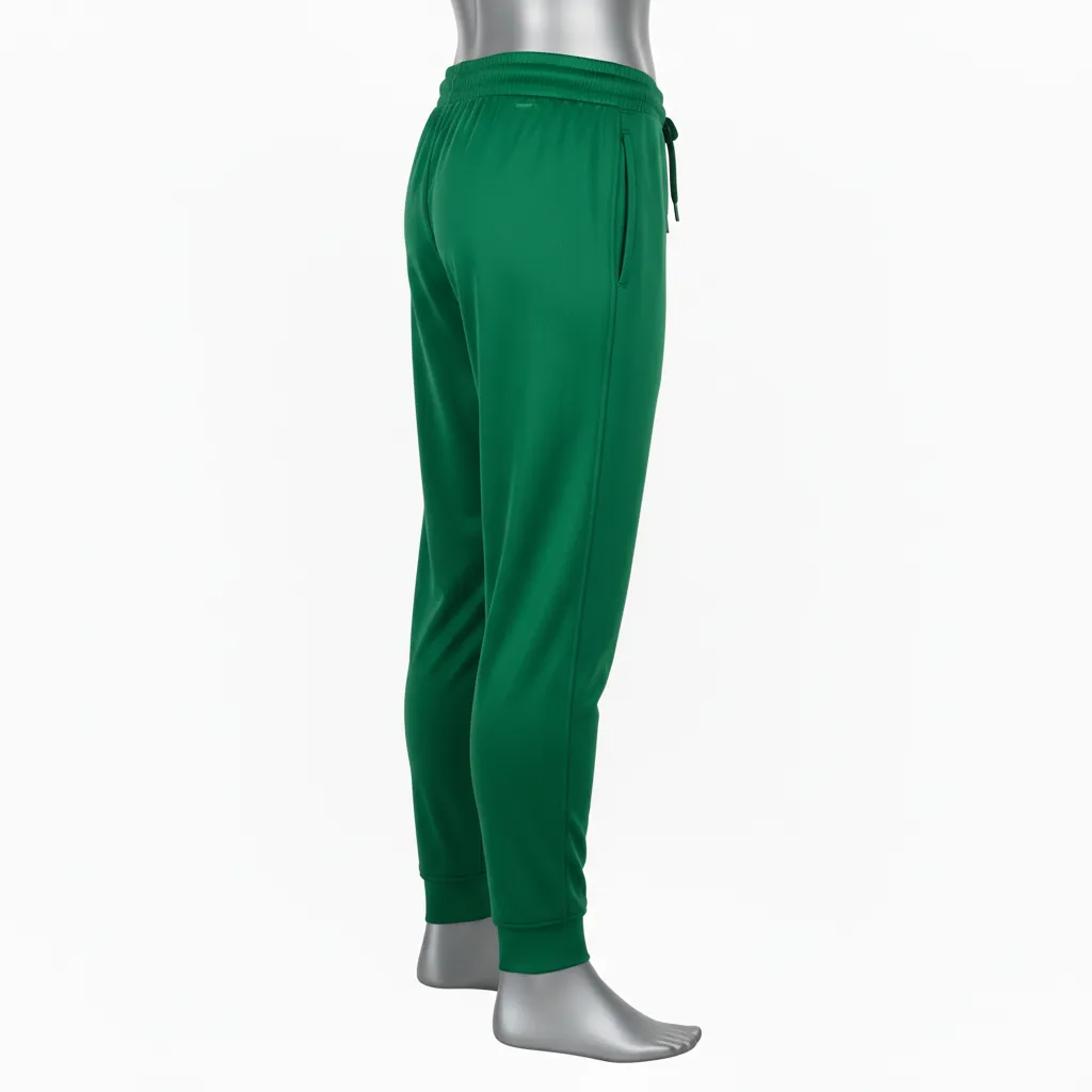 Custom Basketball Basketball Joggers - Green - Forest Solid - Side View - Kinexa Sportswear