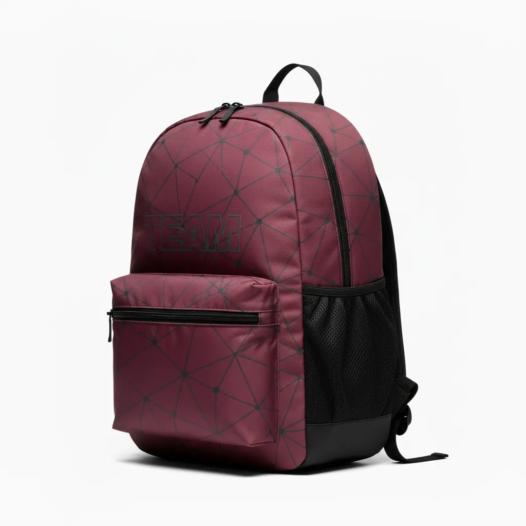 Custom Basketball Basketball Team Backpack - White - Berry Graphite Curved Panel - Front View - Kinexa Sportswear