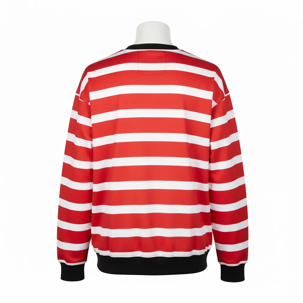 Custom Basketball Crewneck Sweatshirt - Custom Design - Badgers - Back View - Kinexa Sportswear