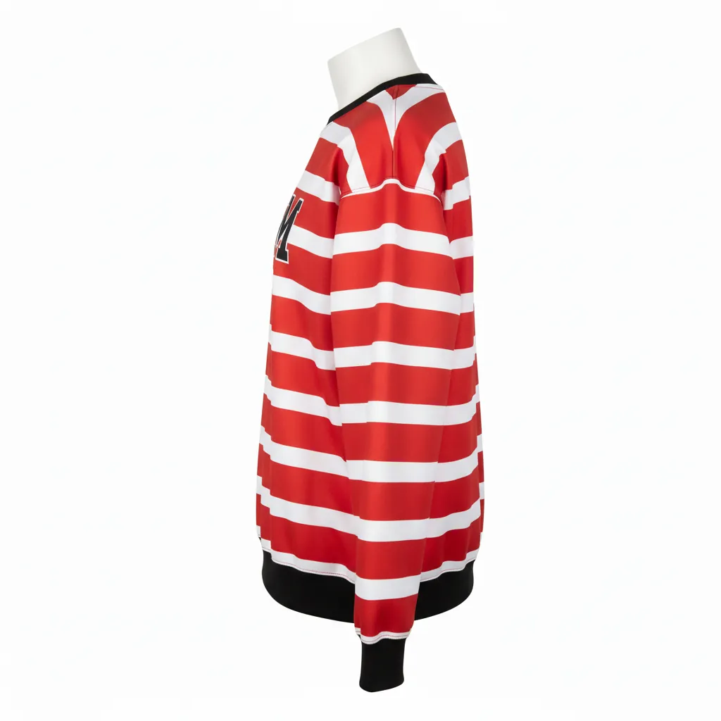 Custom Basketball Crewneck Sweatshirt - Custom Design - Badgers - Side View - Kinexa Sportswear