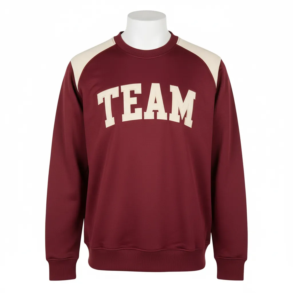 Custom Basketball Crewneck Sweatshirt - Custom Design - Mustangs Baskketball - Front View - Kinexa Sportswear
