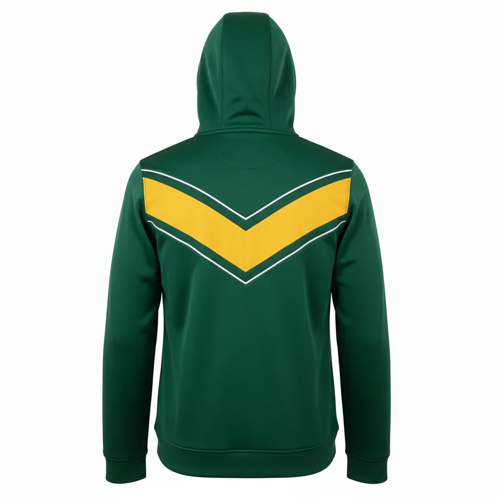 Custom Basketball Full Zip Basketball Hoodie - Custom Design - Rangers - Back View - Kinexa Sportswear