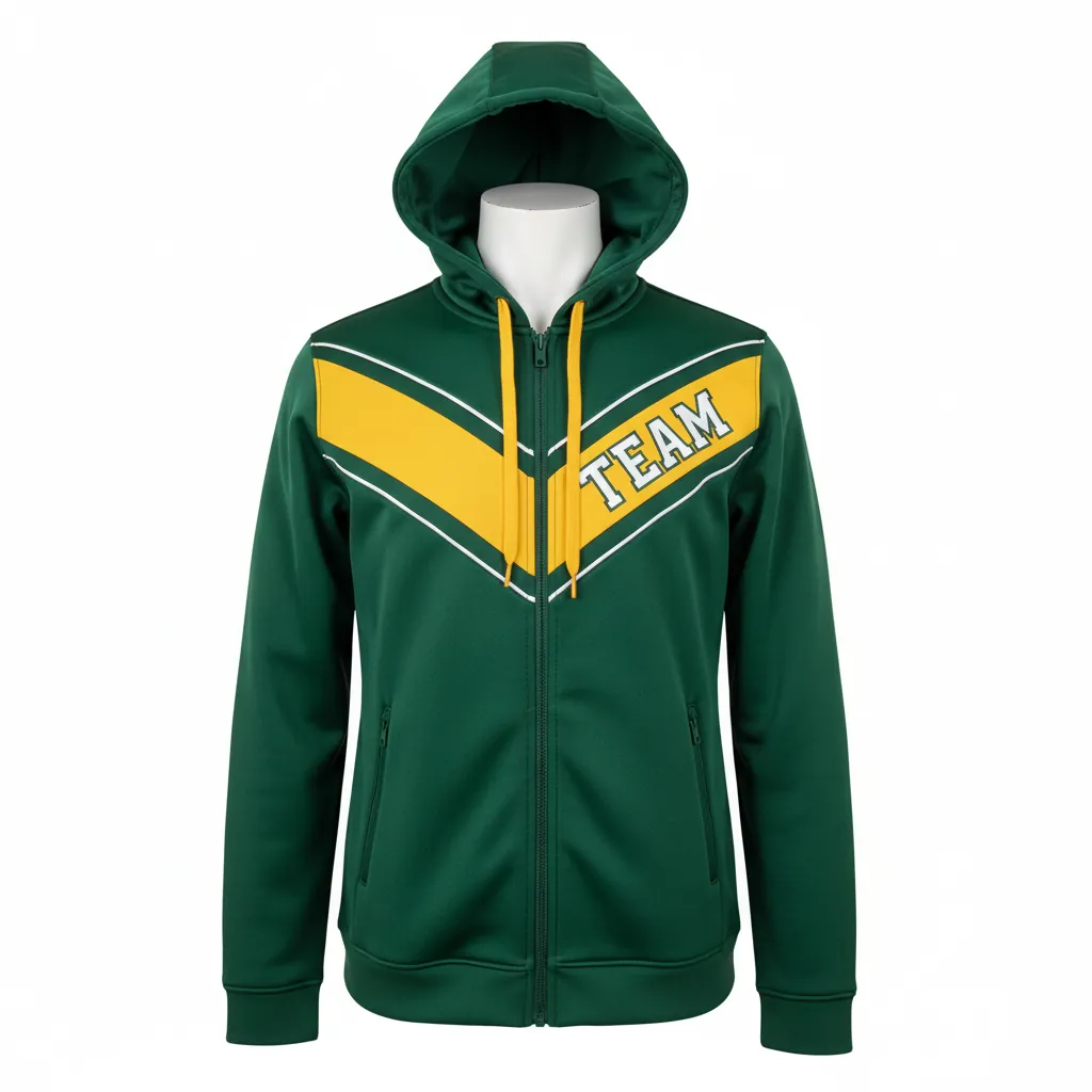 Custom Basketball Full Zip Basketball Hoodie - Custom Design - Rangers - Front View - Kinexa Sportswear