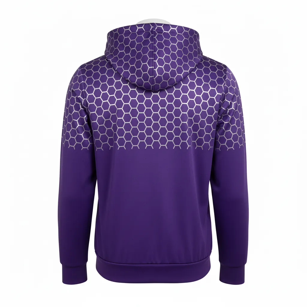 Custom Basketball Full Zip Basketball Hoodie - Custom Design - Royals - Back View - Kinexa Sportswear