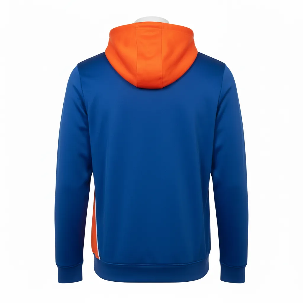 Custom Basketball Full Zip Basketball Hoodie - Custom Design - Thunder - Back View - Kinexa Sportswear