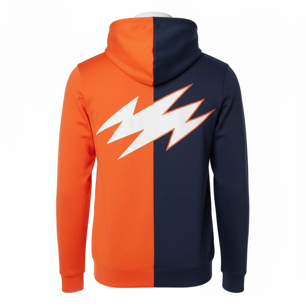 Custom Basketball Full Zip Basketball Hoodie - Custom Design - Warriors - Back View - Kinexa Sportswear