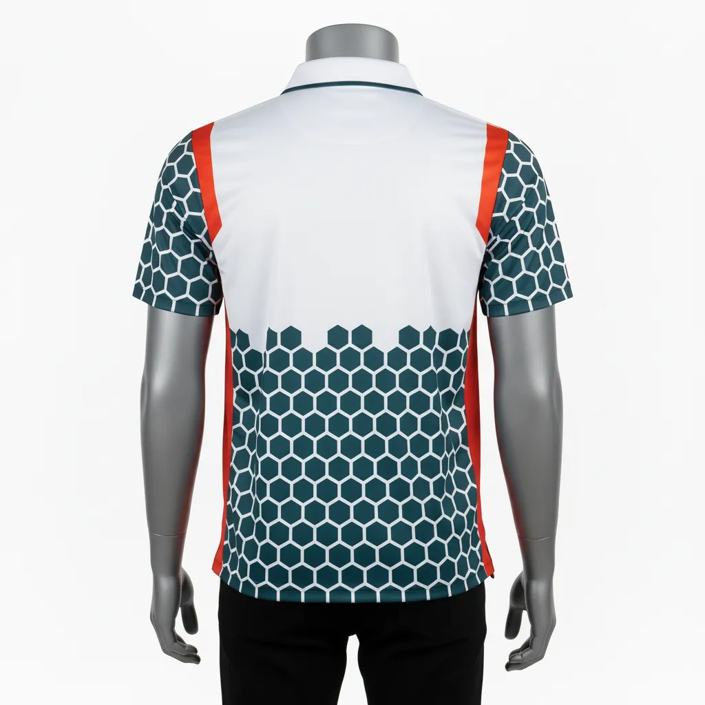 Custom Basketball Polo Shirts - Back View - KINEXA