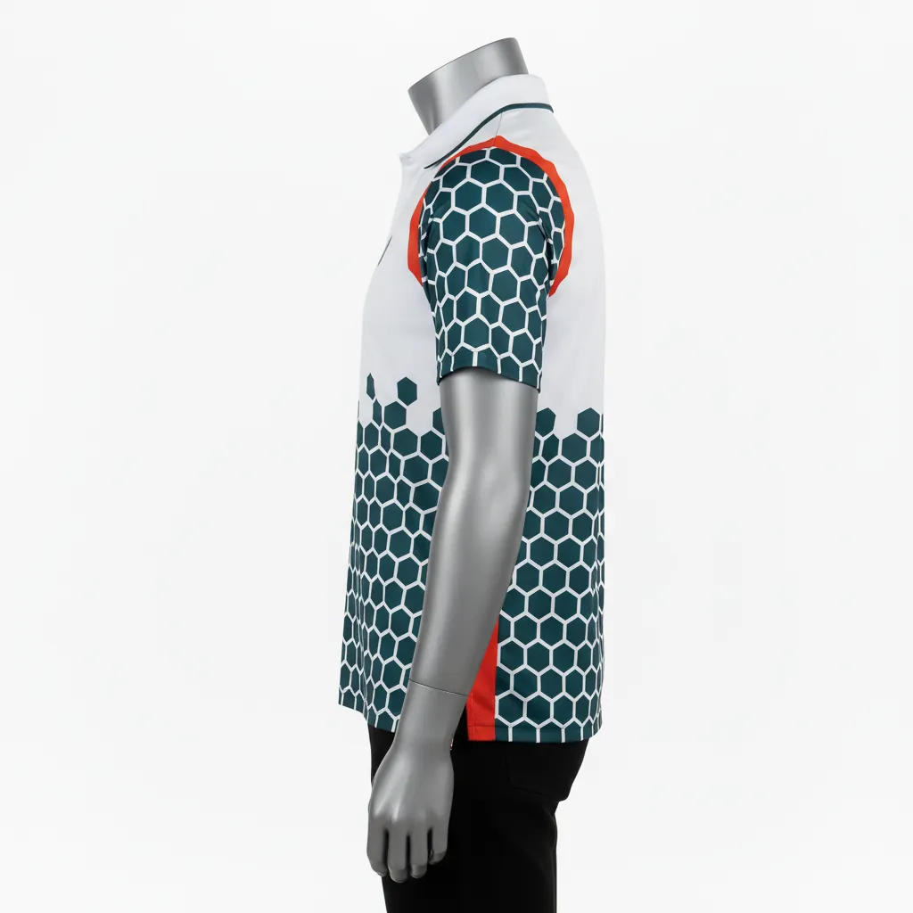 Custom Basketball Polo Shirts - Side View - KINEXA
