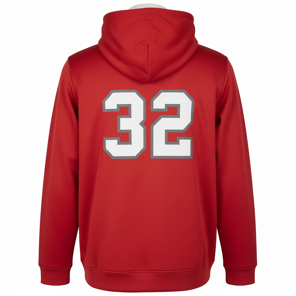 Custom Basketball Pullover Basketball Hoodie - Custom Design - Cardinals - Back View - Kinexa Sportswear