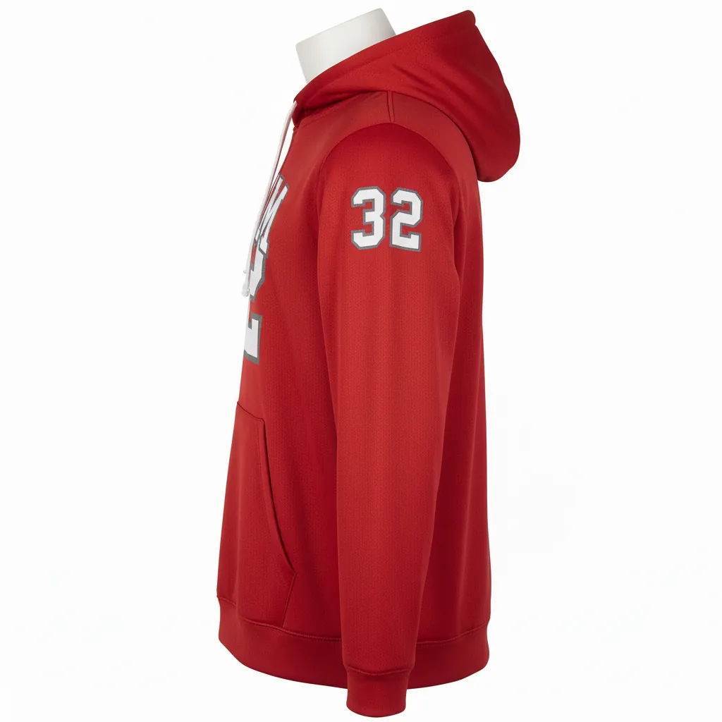 Custom Basketball Pullover Basketball Hoodie - Custom Design - Cardinals - Side View - Kinexa Sportswear