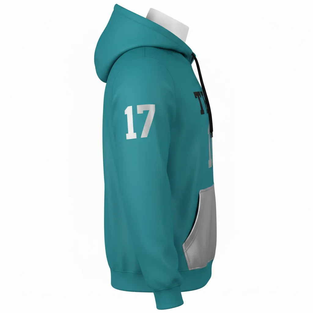 Custom Basketball Pullover Basketball Hoodie - Custom Design - Cobras - Side View - Kinexa Sportswear