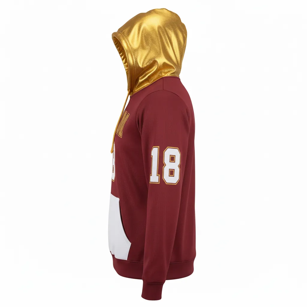 Custom Basketball Pullover Basketball Hoodie - Custom Design - Falcons - Side View - Kinexa Sportswear