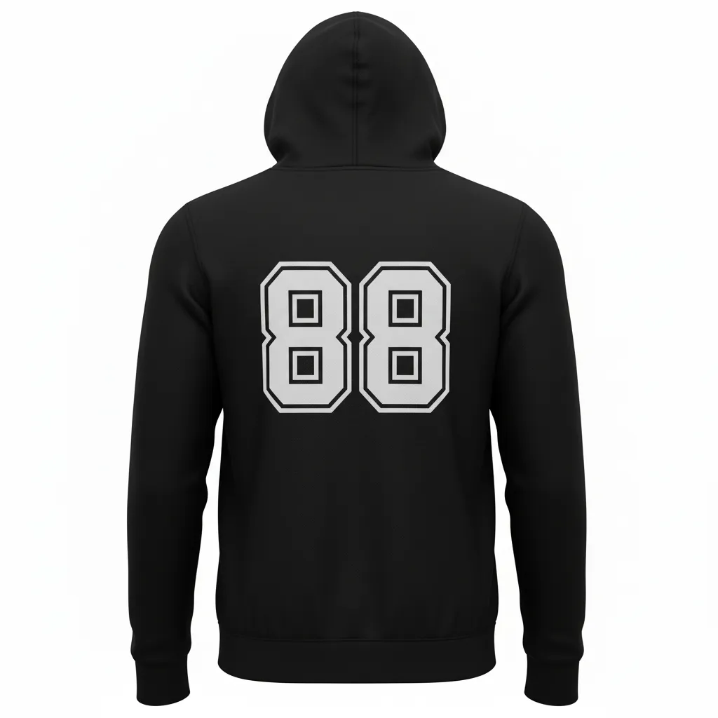 Custom Basketball Pullover Basketball Hoodie - Custom Design - Hawks - Back View - Kinexa Sportswear
