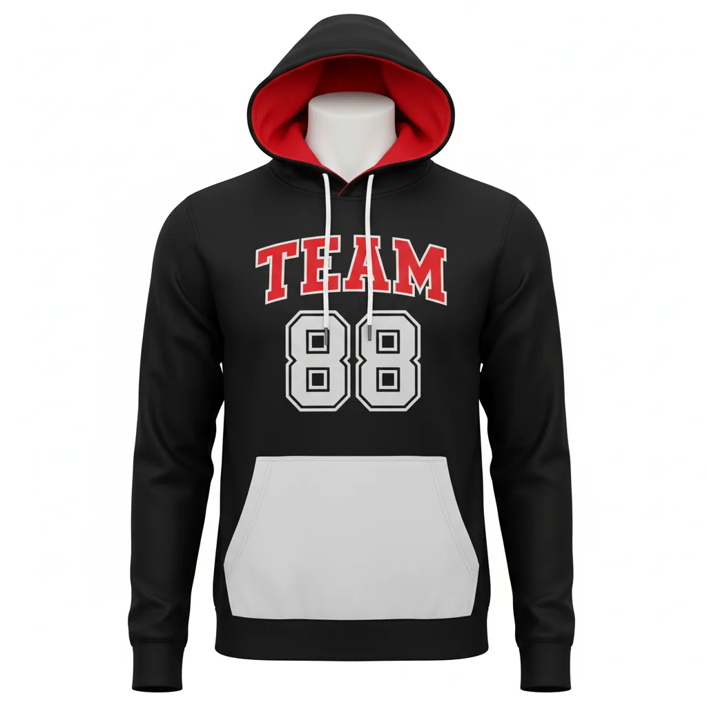 Custom Basketball Pullover Basketball Hoodie - Custom Design - Hawks - Front View - Kinexa Sportswear