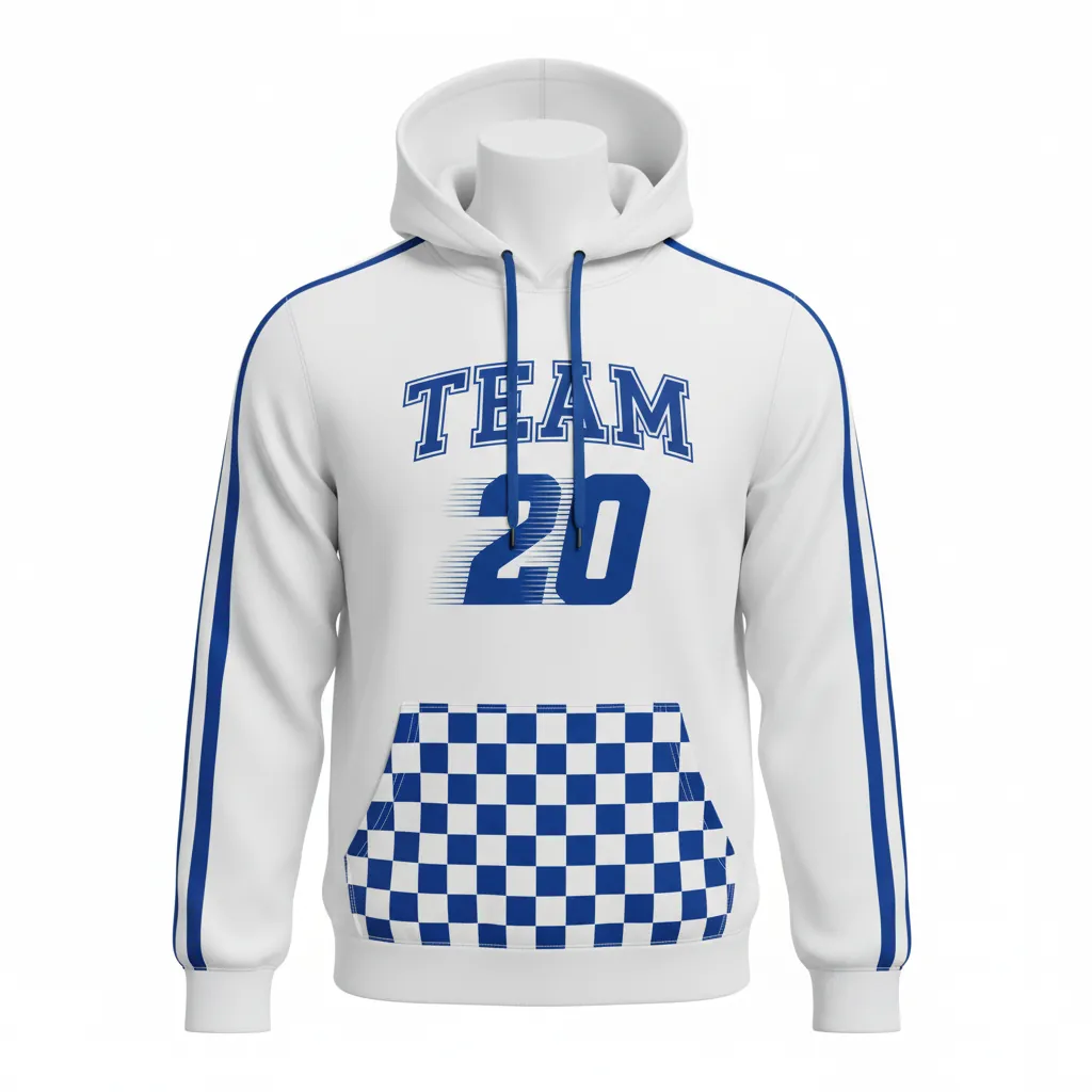 Custom Basketball Pullover Basketball Hoodie - Custom Design - Mustangs - Front View - Kinexa Sportswear